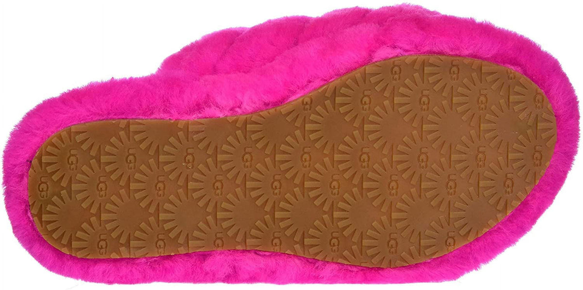 UGG Unisex-Child Fluff Yeah Slide Slipper Big Kid 8-12 Years 6 Big Kid Rock Rose