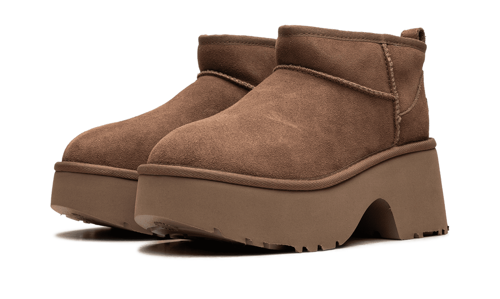 UGG WOMENS Classic Ultra Mini New Heights Boot Womens "Chestnut" 1158311 CHE 1158311 CHE from Stadium Goods