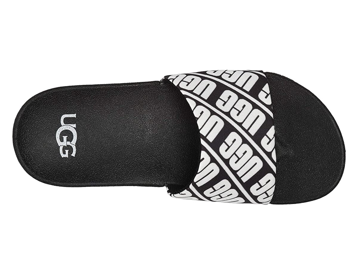 UGG Kids Beach Slide (Toddler/Little Kid/Big Kid) Black/White