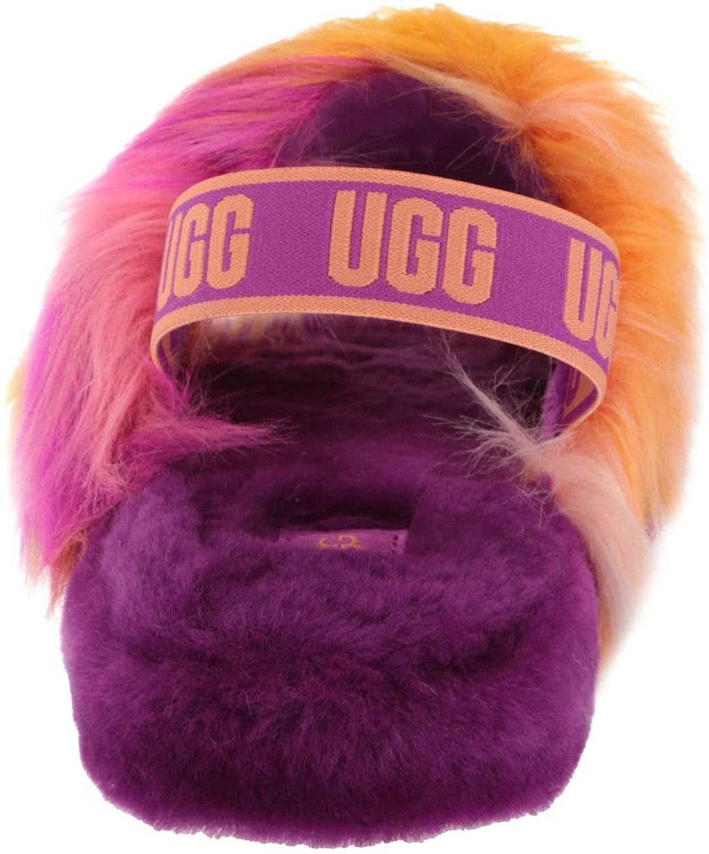UGG Unisex-Child K Fluff Yeah Slide Tie Dye Slipper Big Kid 8-12 Years 5 Big Kid Berrylicious