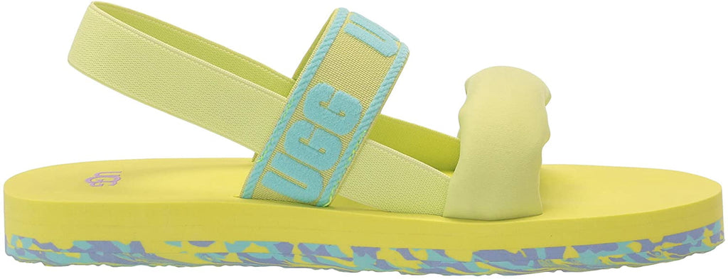 UGG Unisex-Child K Zuma Sling Flat Sandal Big Kid 8-12 Years 6 Big Kid Pollen Paint Swirl