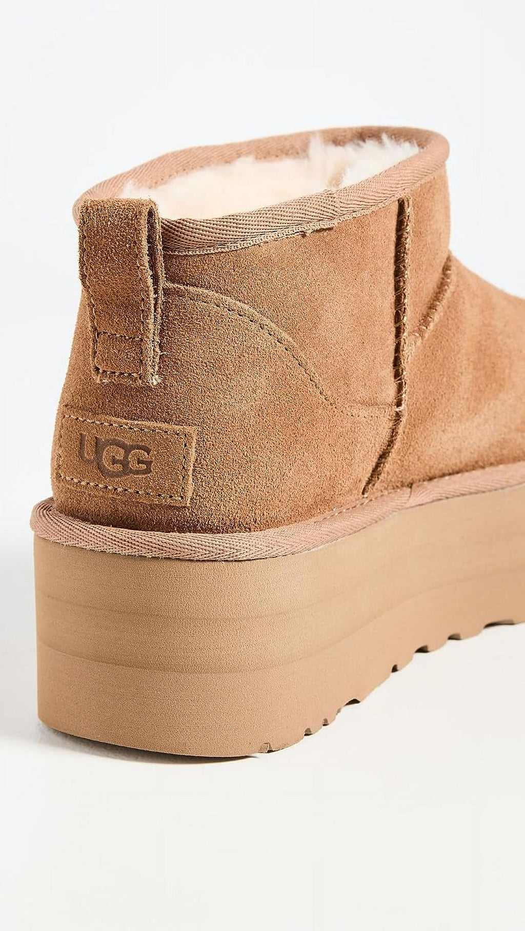 UGG Classic Ultra Mini Platform Boot Suede Womens Shoes Size 11, Color: Black
