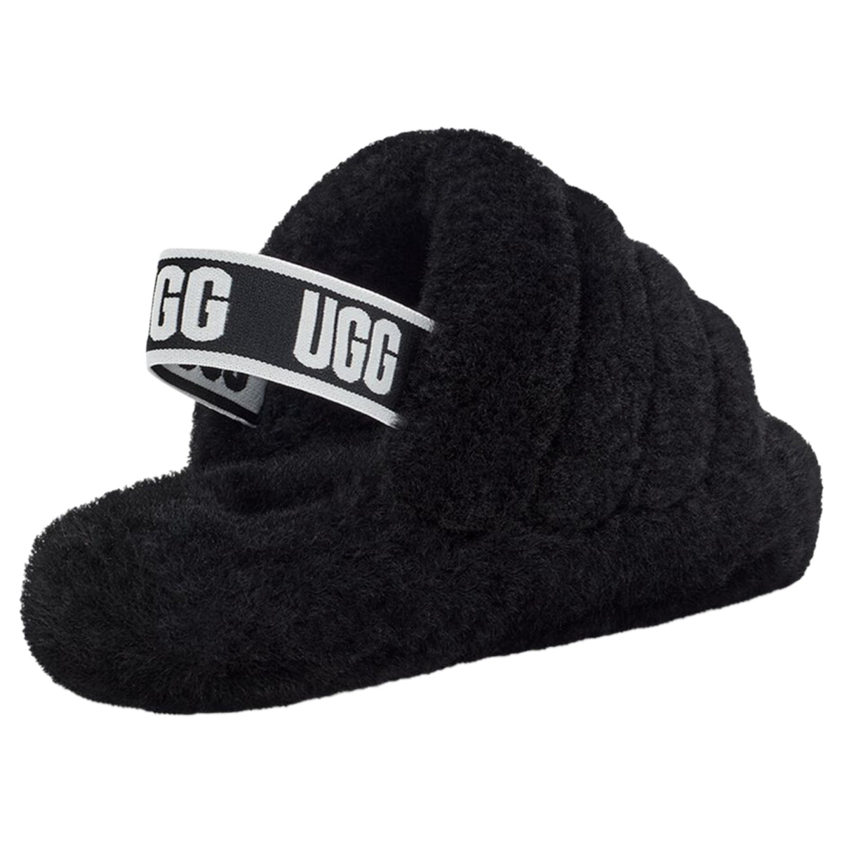 UGG Big Kids' Fluff Yeah Slide in Black, 13 US