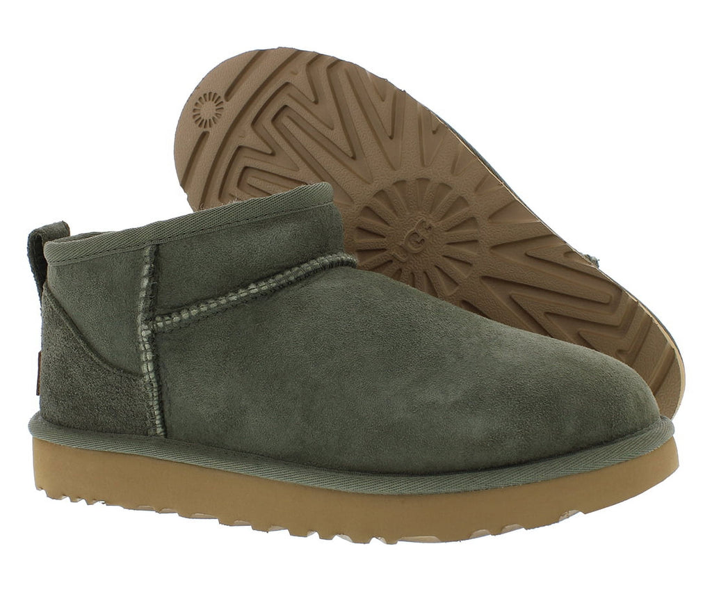 Ugg Classic Ultra Mini Women's Suede Wool Lined Ankle Boots