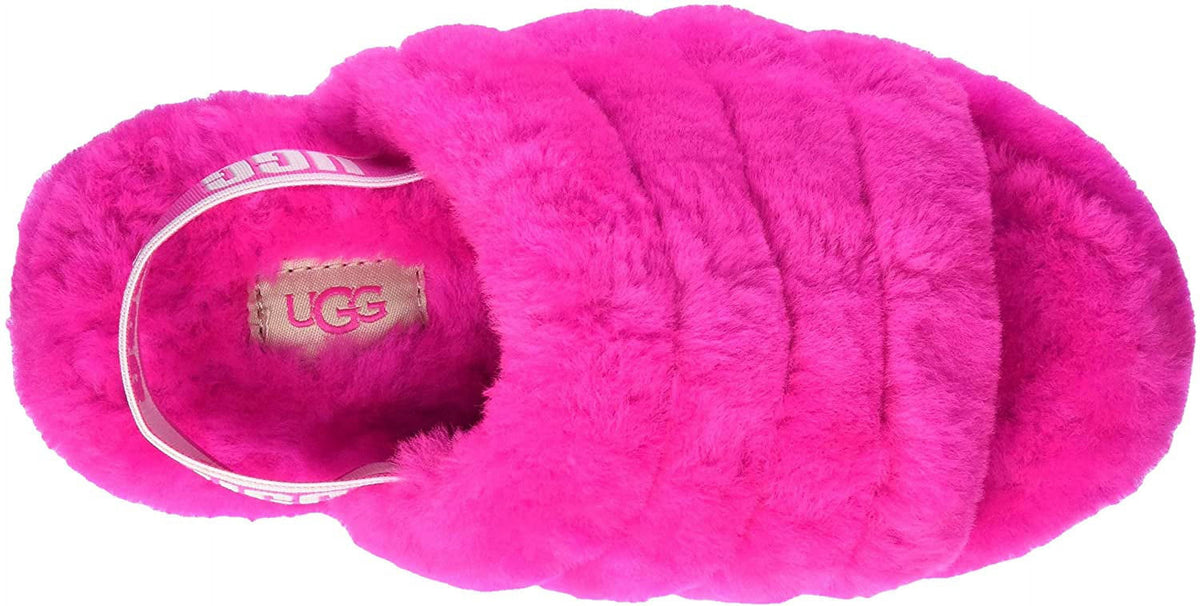 UGG Unisex-Child Fluff Yeah Slide Slipper Big Kid 8-12 Years 4 Big Kid Rock Rose