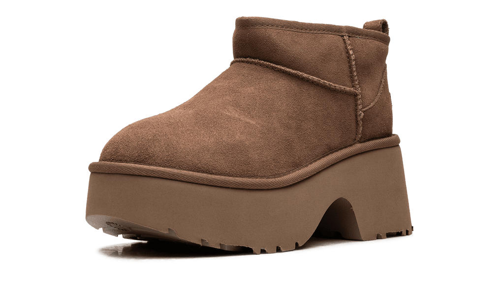 UGG WOMENS Classic Ultra Mini New Heights Boot Womens "Chestnut" 1158311 CHE 1158311 CHE from Stadium Goods