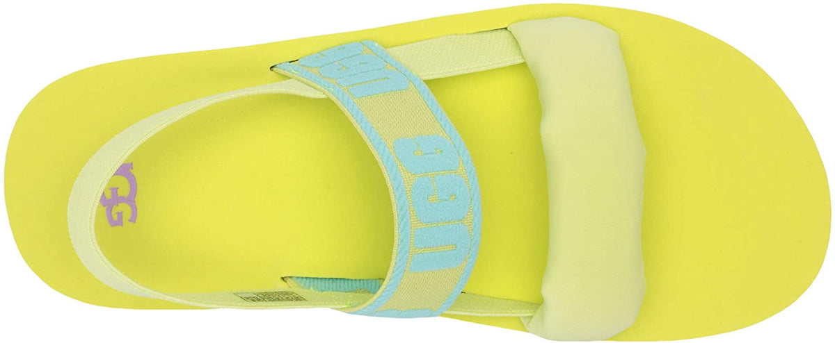UGG Unisex-Child K Zuma Sling Flat Sandal Big Kid 8-12 Years 6 Big Kid Pollen Paint Swirl