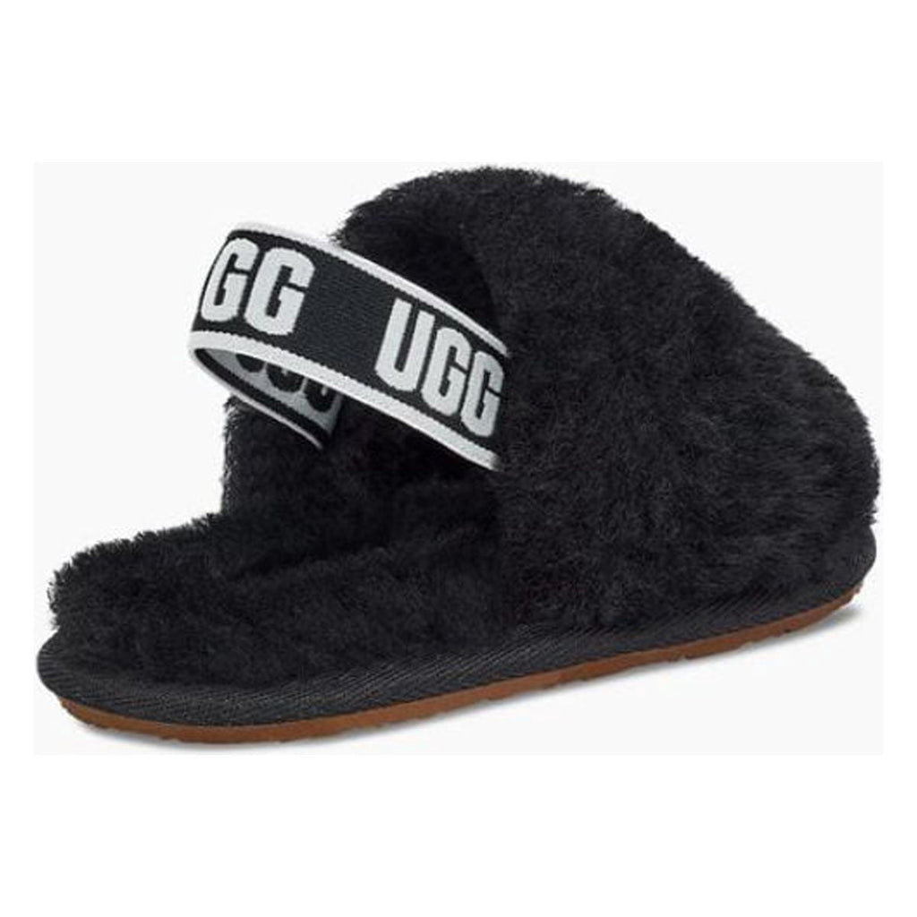 UGG Toddlers' Fluff Yeah Slide in Black, 10 US