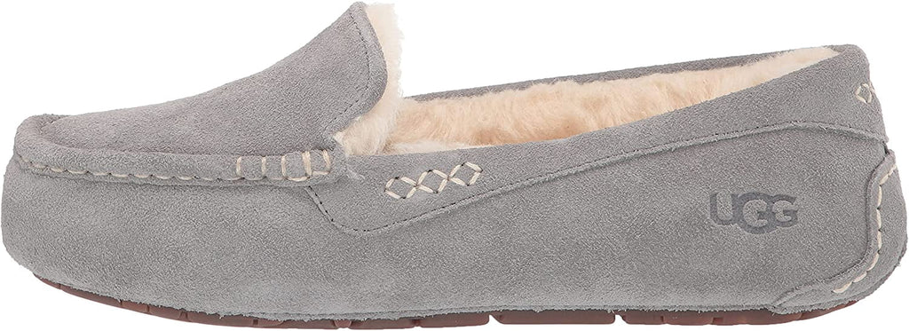 UGG Womens Ansley Slipper 6 Wide Light Grey