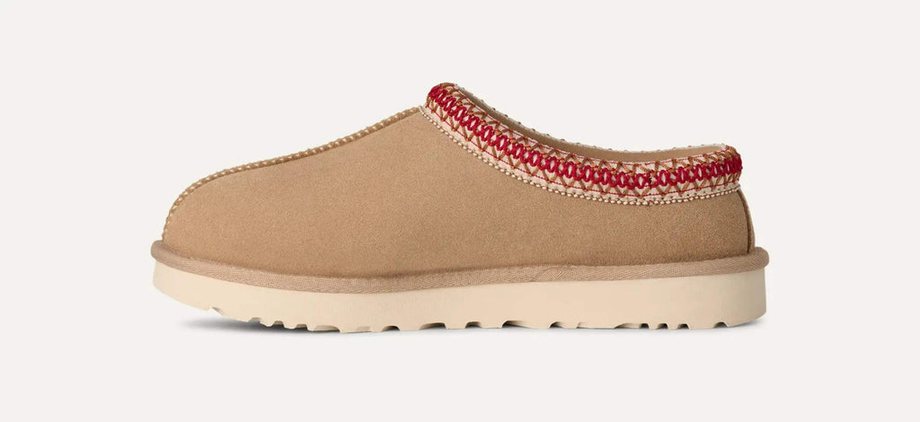 UGG Tasman II 1174470-SDDR Slippers Women's Sand Dark Cherry Suede Slip-On GUG19