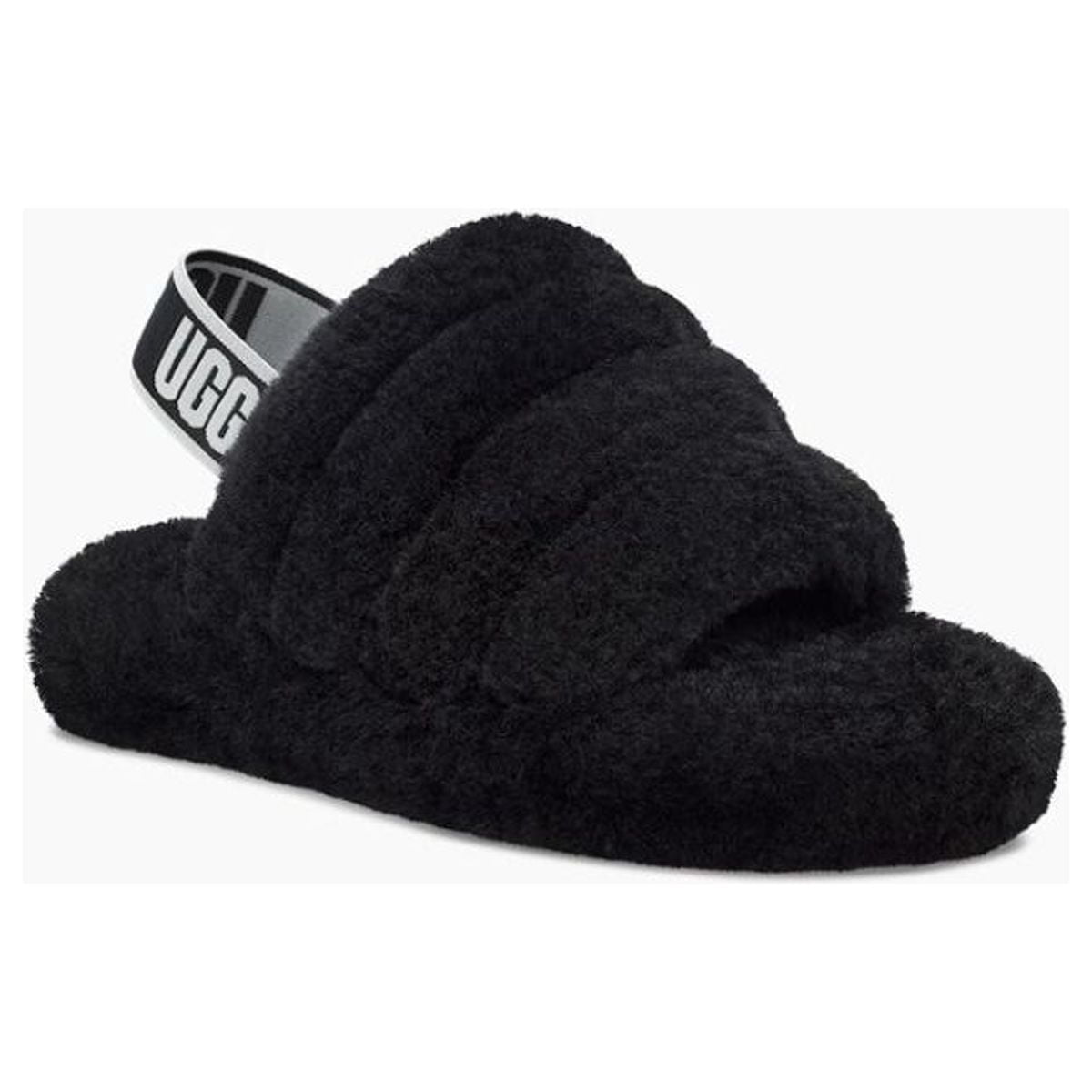 UGG Big Kids' Fluff Yeah Slide in Black, 13 US