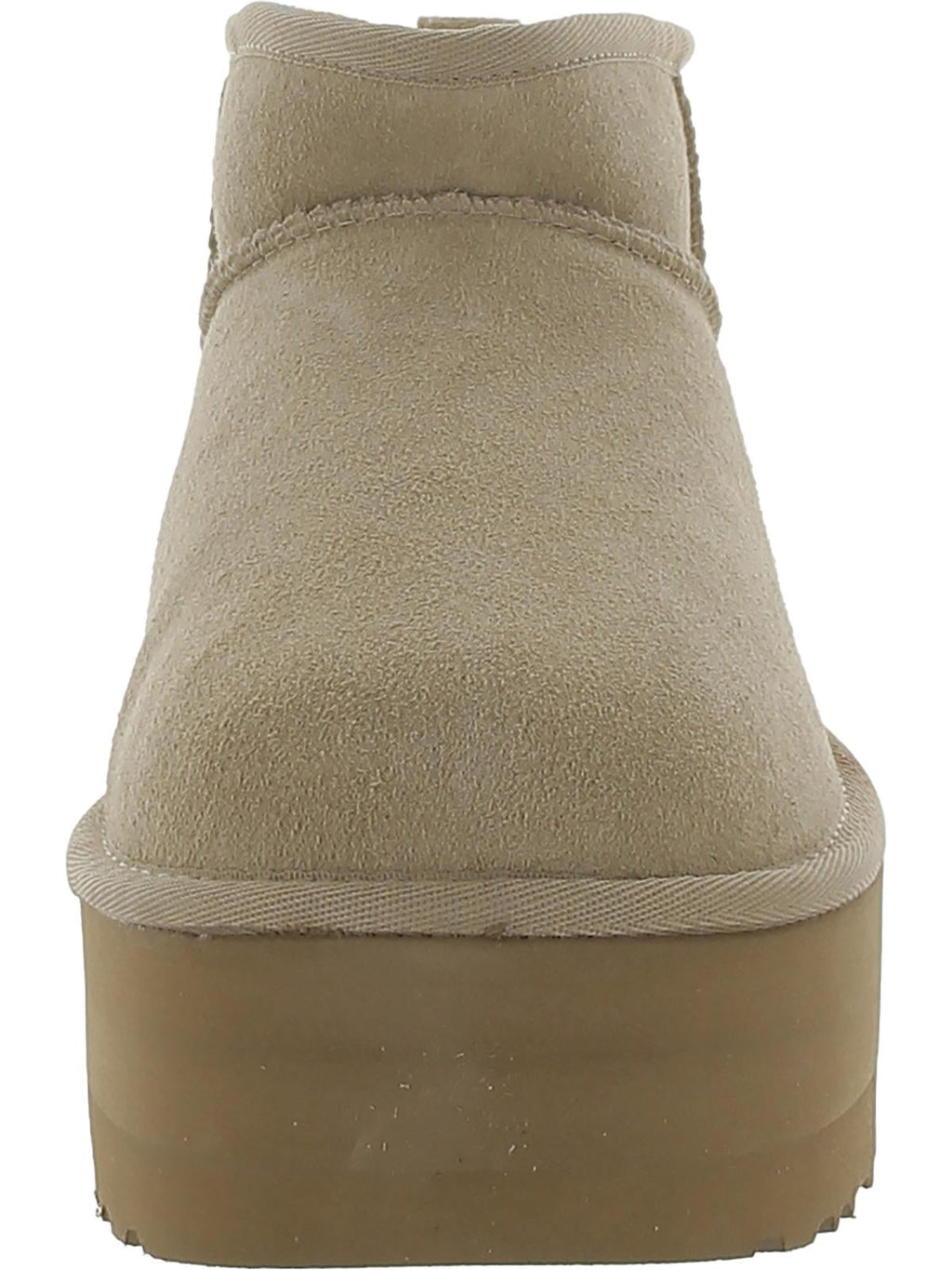 Ugg Womens Classic Ultra Mini Platform Suede Sherpa Ankle Boots
