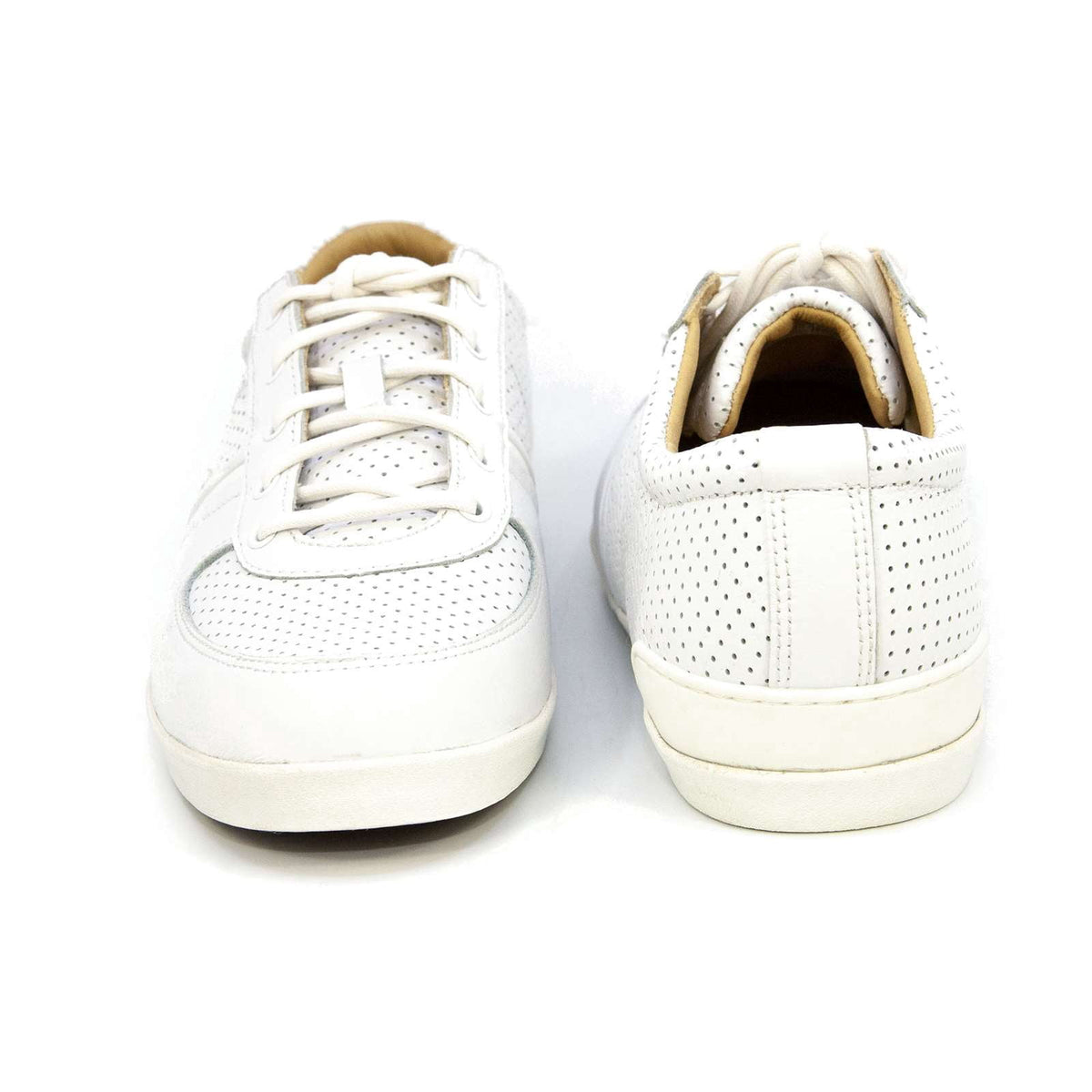 Ugg Men's Brook-Lin Perforated Leather Sneaker, White,9.5 M US