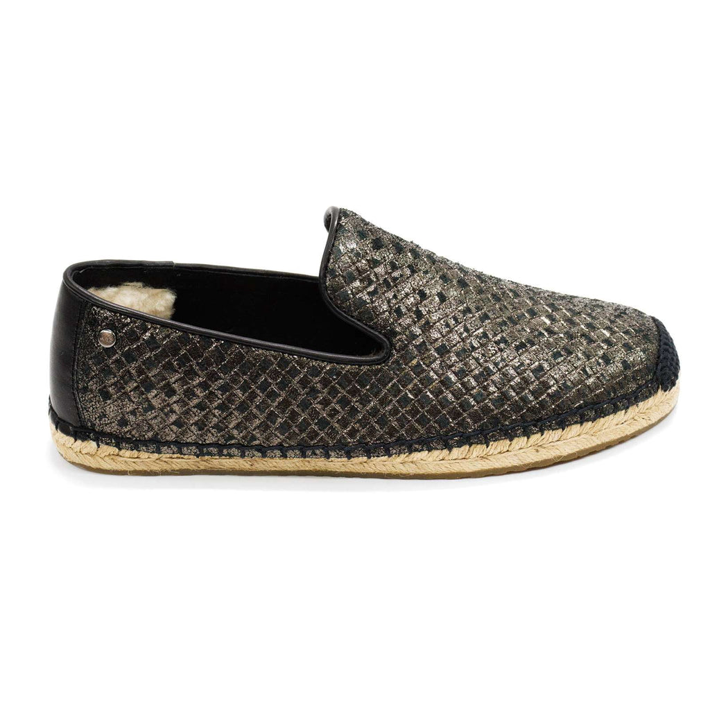 Womens Ugg Sandrinne Metallic Basket Black 1010196-BLK