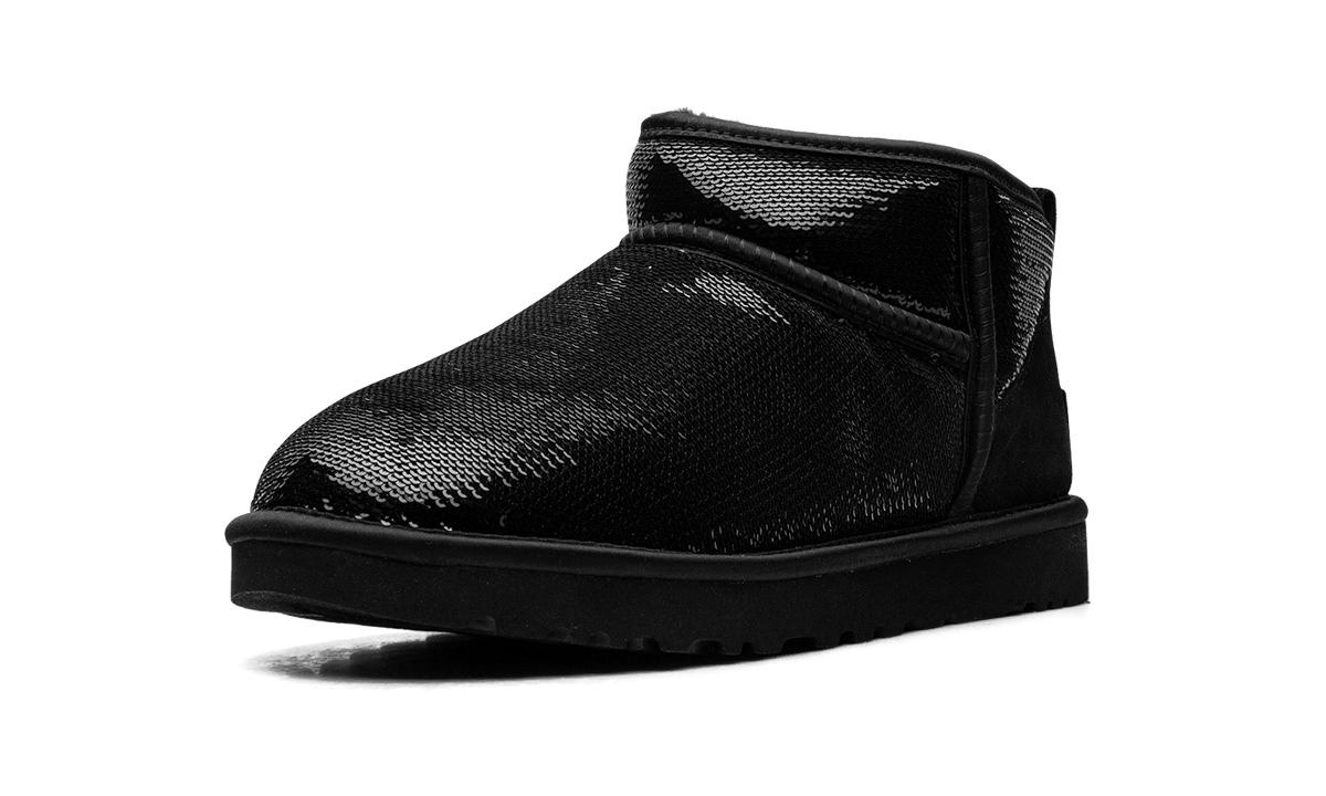 UGG WOMENS Classic Ultra Mini Boot Womens "Mirror Ball Black" 1151616 BLK 1151616 BLK from Stadium Goods