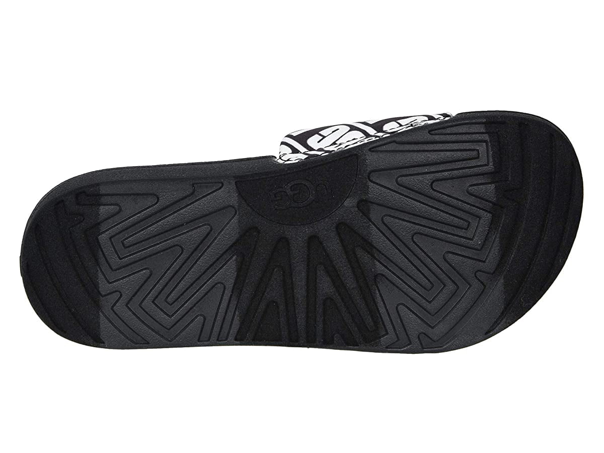 UGG Kids Beach Slide (Toddler/Little Kid/Big Kid) Black/White