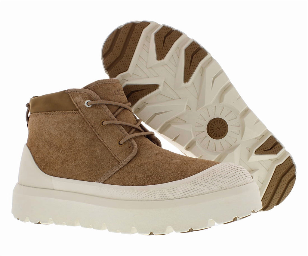 UGG Neumel Weather Hybrid Boot Suede Mens Shoes Size 11, Color: Chestnut/Whitecap
