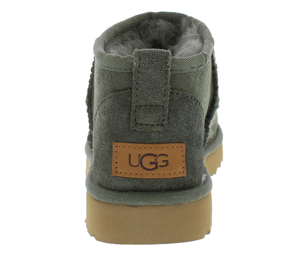 Ugg Classic Ultra Mini Women's Suede Wool Lined Ankle Boots
