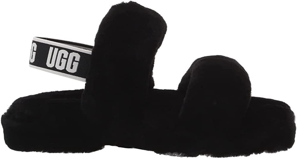 Big Kid's and Little Kid's UGG Oh Yeah Slide Black (1115752K-BLK) - 1