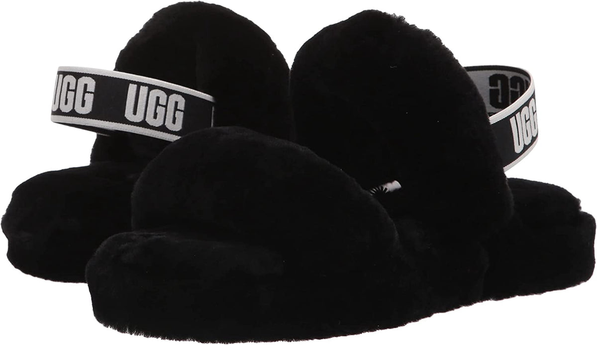 Big Kid's and Little Kid's UGG Oh Yeah Slide Black (1115752K-BLK) - 1