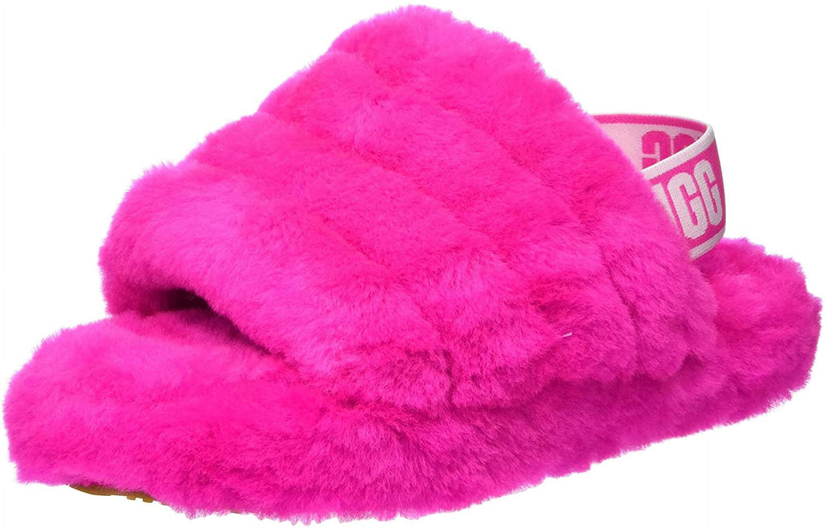 UGG Toddlers' Fluff Yeah Slide in Rock Rose, 12 US