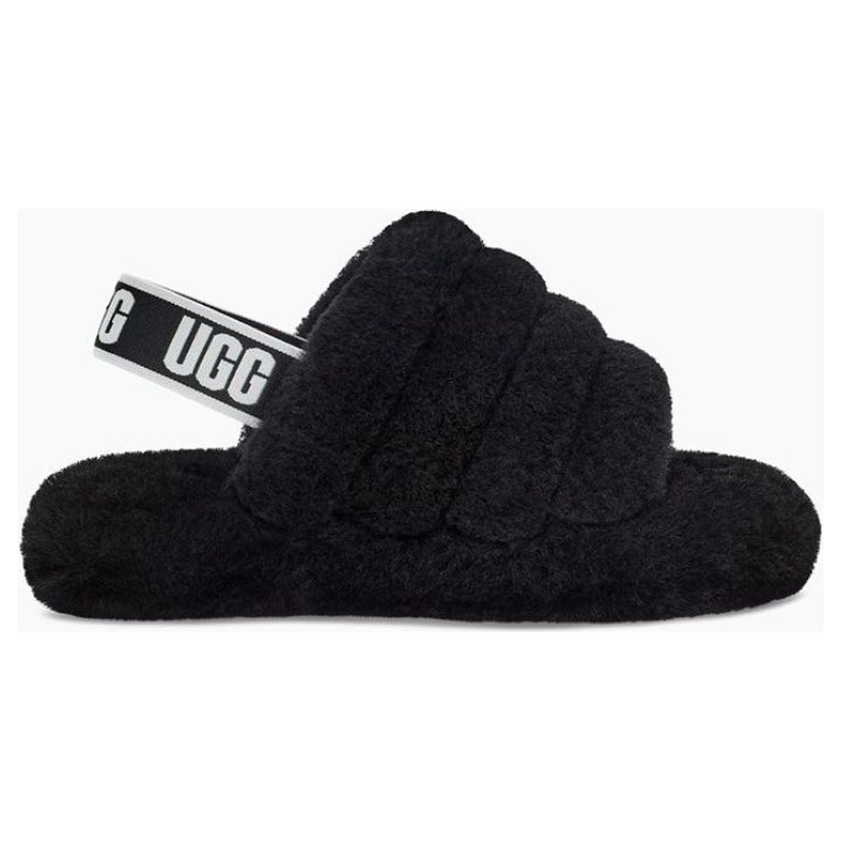 UGG Big Kids' Fluff Yeah Slide in Black, 13 US