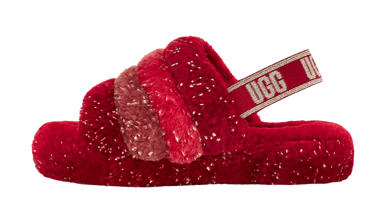 UGG GRADE SCHOOL Fluff Yeah Metallic Sparkle Kids "Red" 1125952K REMU 1125952K REMU from Stadium Goods