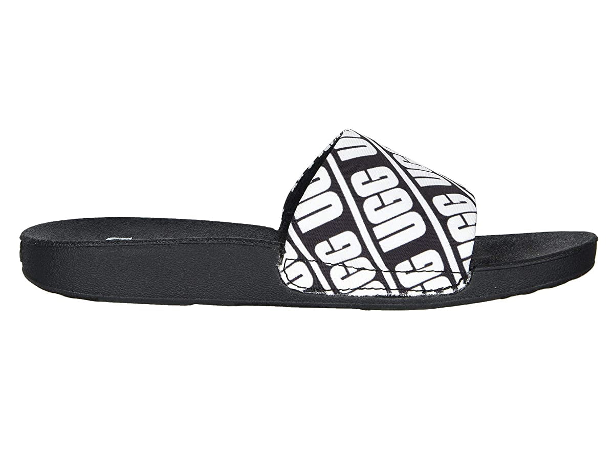 UGG Kids Beach Slide (Toddler/Little Kid/Big Kid) Black/White