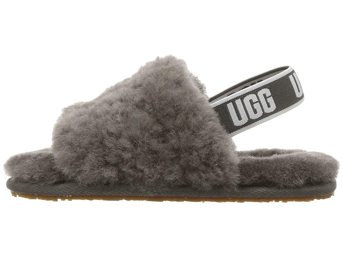 UGG Toddlers' Fluff Yeah Slide in Charcoal, 6 US