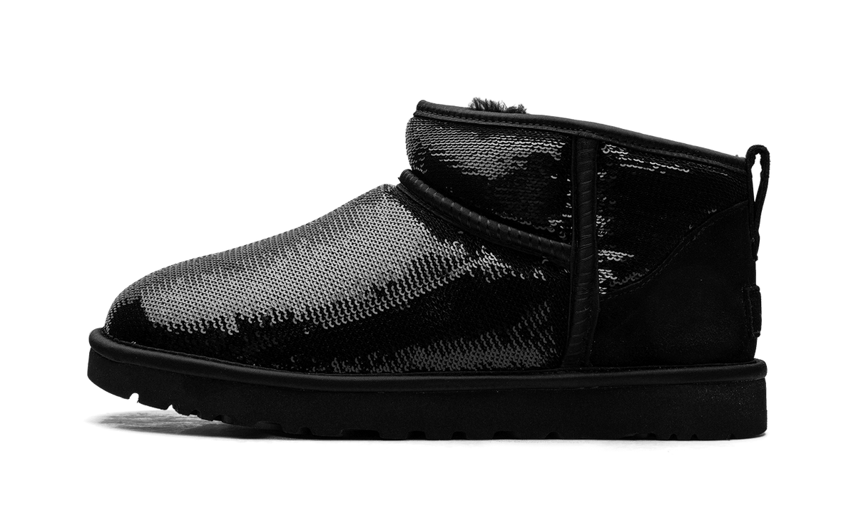 UGG WOMENS Classic Ultra Mini Boot Womens "Mirror Ball Black" 1151616 BLK 1151616 BLK from Stadium Goods