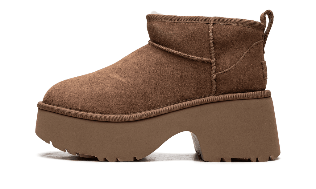 UGG WOMENS Classic Ultra Mini New Heights Boot Womens "Chestnut" 1158311 CHE 1158311 CHE from Stadium Goods