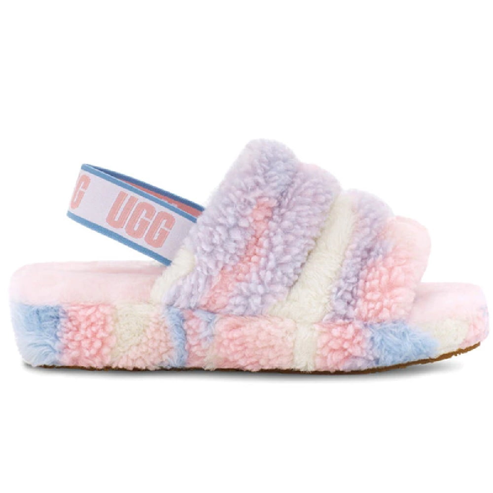 Women's UGG Fluff Yeah Slide Cali Collage Pride-Stripes (1120070-PSTR) - 7