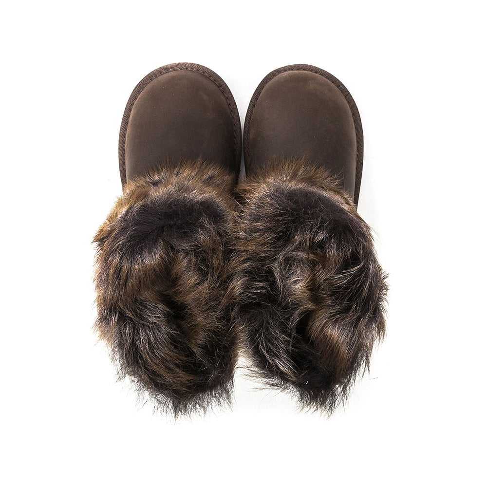 Ugg Kids Ellee Leather Boots Black