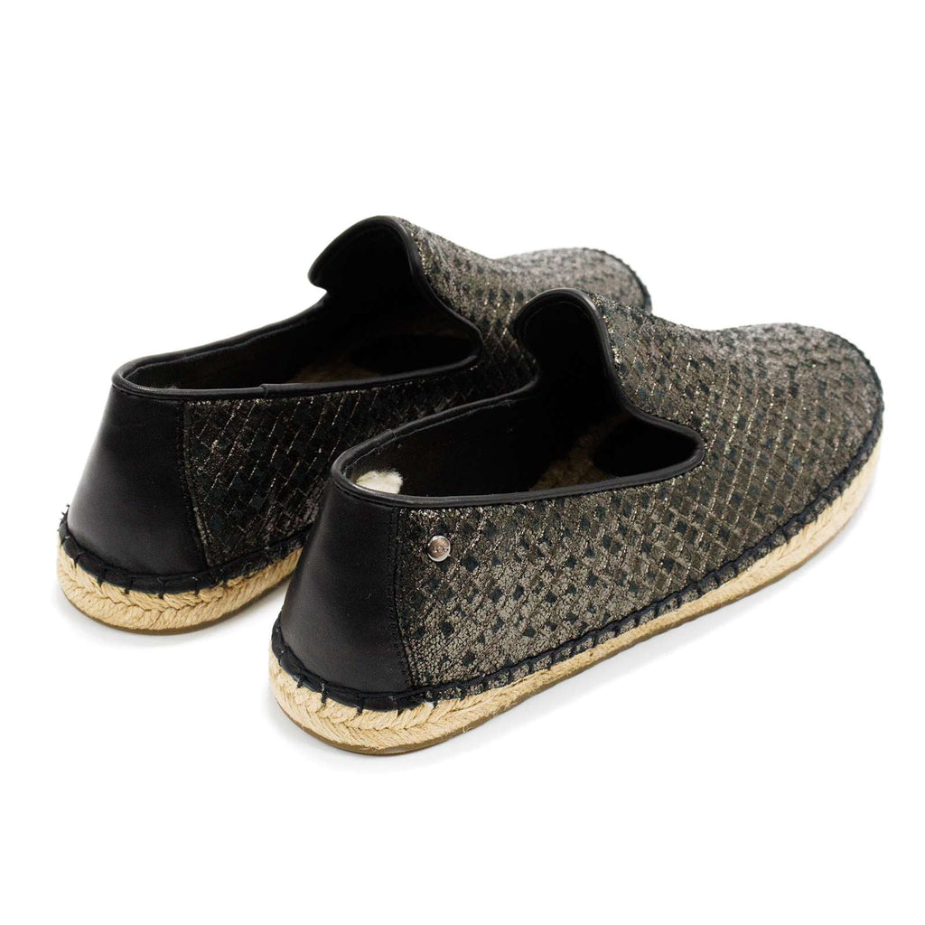 Womens Ugg Sandrinne Metallic Basket Black 1010196-BLK