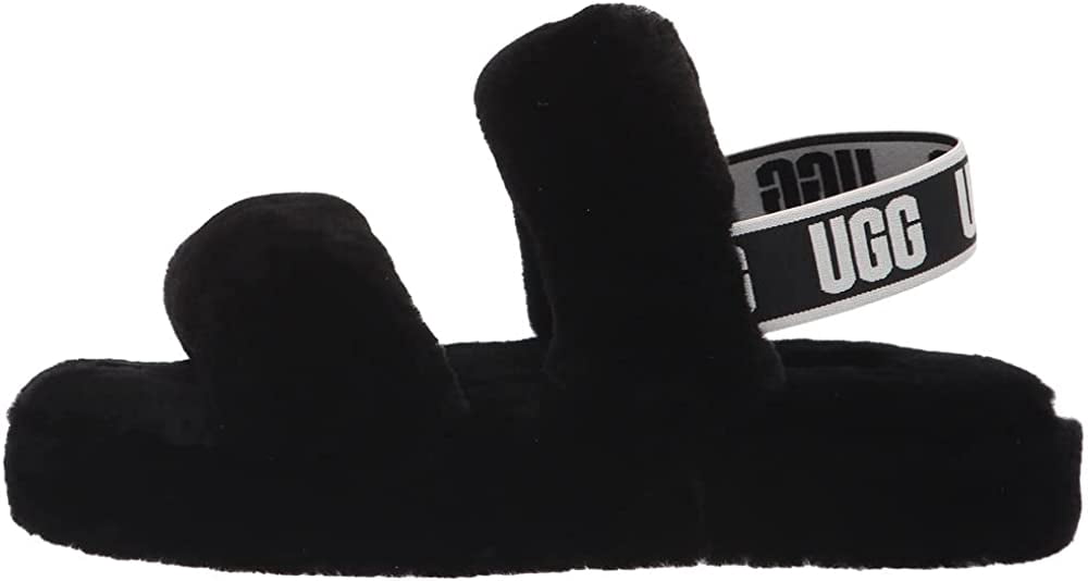 Big Kid's and Little Kid's UGG Oh Yeah Slide Black (1115752K-BLK) - 1
