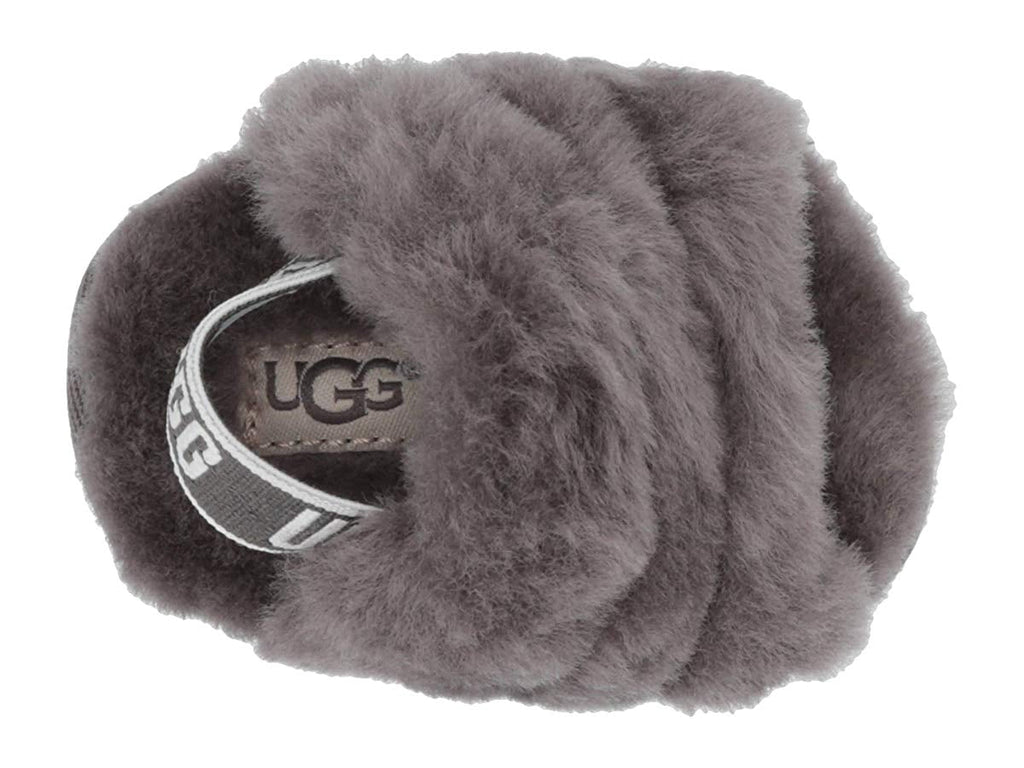 Infant UGG Fluff Yeah Slide Charcoal (1098577I-CHRC) - 3
