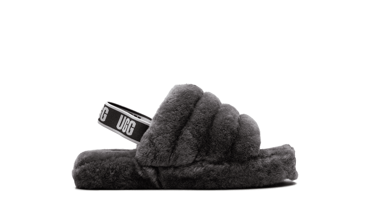 UGG GRADE SCHOOL Fluff Yeah Slide PS "Charcoal" 1098494K CHRC 1098494K CHRC from Stadium Goods