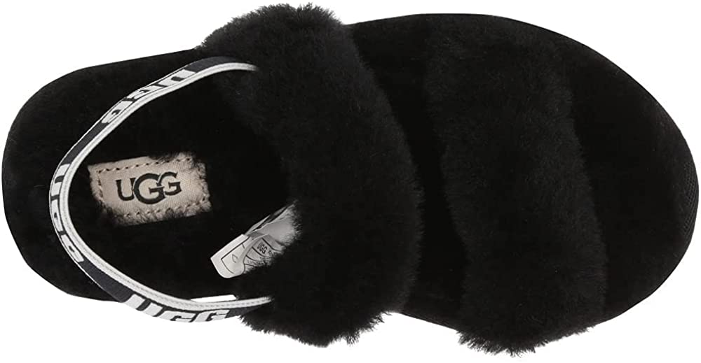 Big Kid's and Little Kid's UGG Oh Yeah Slide Black (1115752K-BLK) - 1