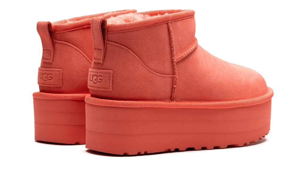 UGG WOMENS UGG Classic Ultra Mini Platform Boot Womens "Vibrant Coral" 1135092 VCRL 1135092 VCRL from Stadium Goods