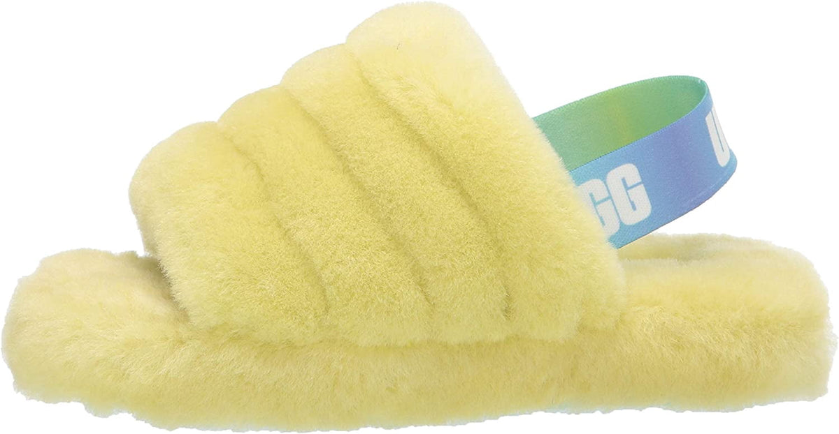 UGG Unisex-Child Fluff Yeah Slide Slipper Toddler 1-4 Years 9 Toddler Pollen Gradient