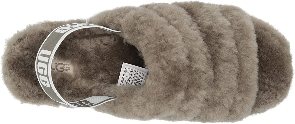 UGG Womens Fluff Yeah Slide Slipper 12 Burnt Olive