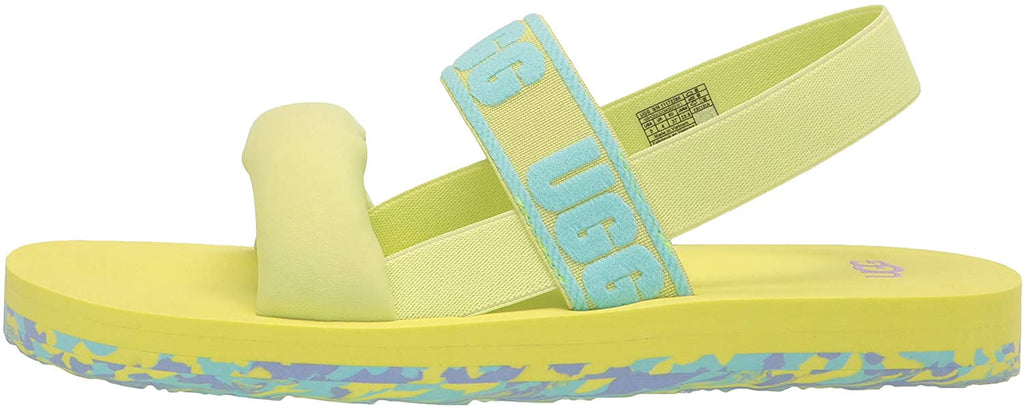 UGG Unisex-Child K Zuma Sling Flat Sandal Big Kid 8-12 Years 6 Big Kid Pollen Paint Swirl