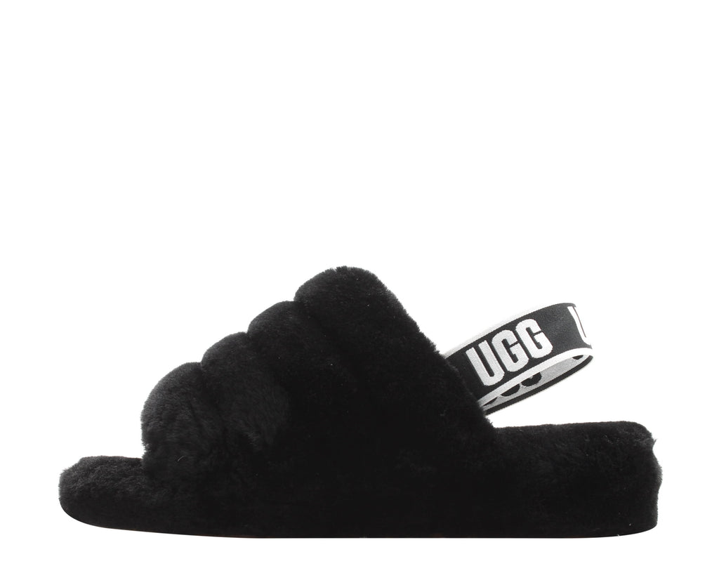 UGG Women's Fluff Yeah Slide in Charcoal, 11 US