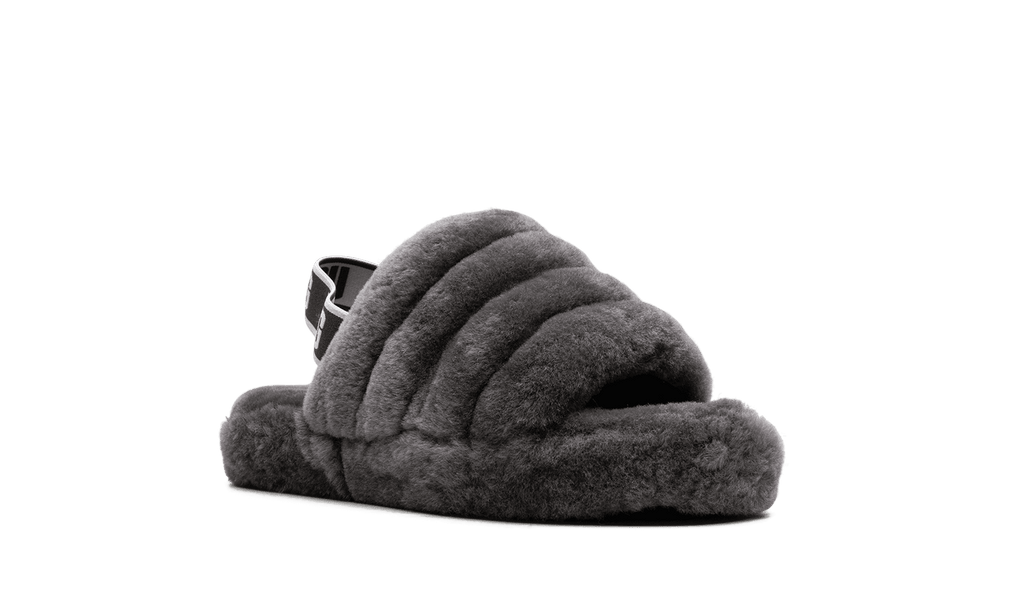 UGG GRADE SCHOOL Fluff Yeah Slide PS "Charcoal" 1098494K CHRC 1098494K CHRC from Stadium Goods