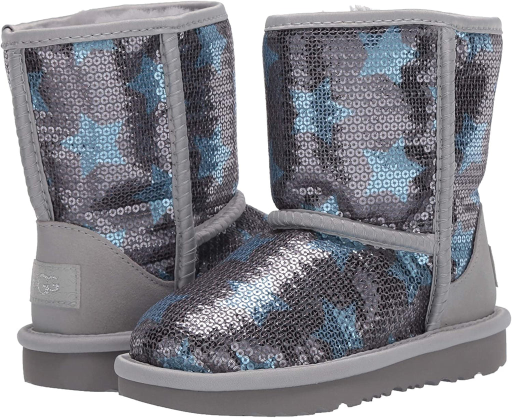 UGG Kids Classic Short II Sequin Star Boot