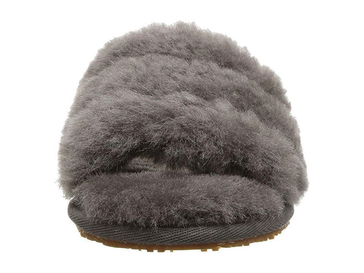 UGG Toddlers' Fluff Yeah Slide in Charcoal, 6 US