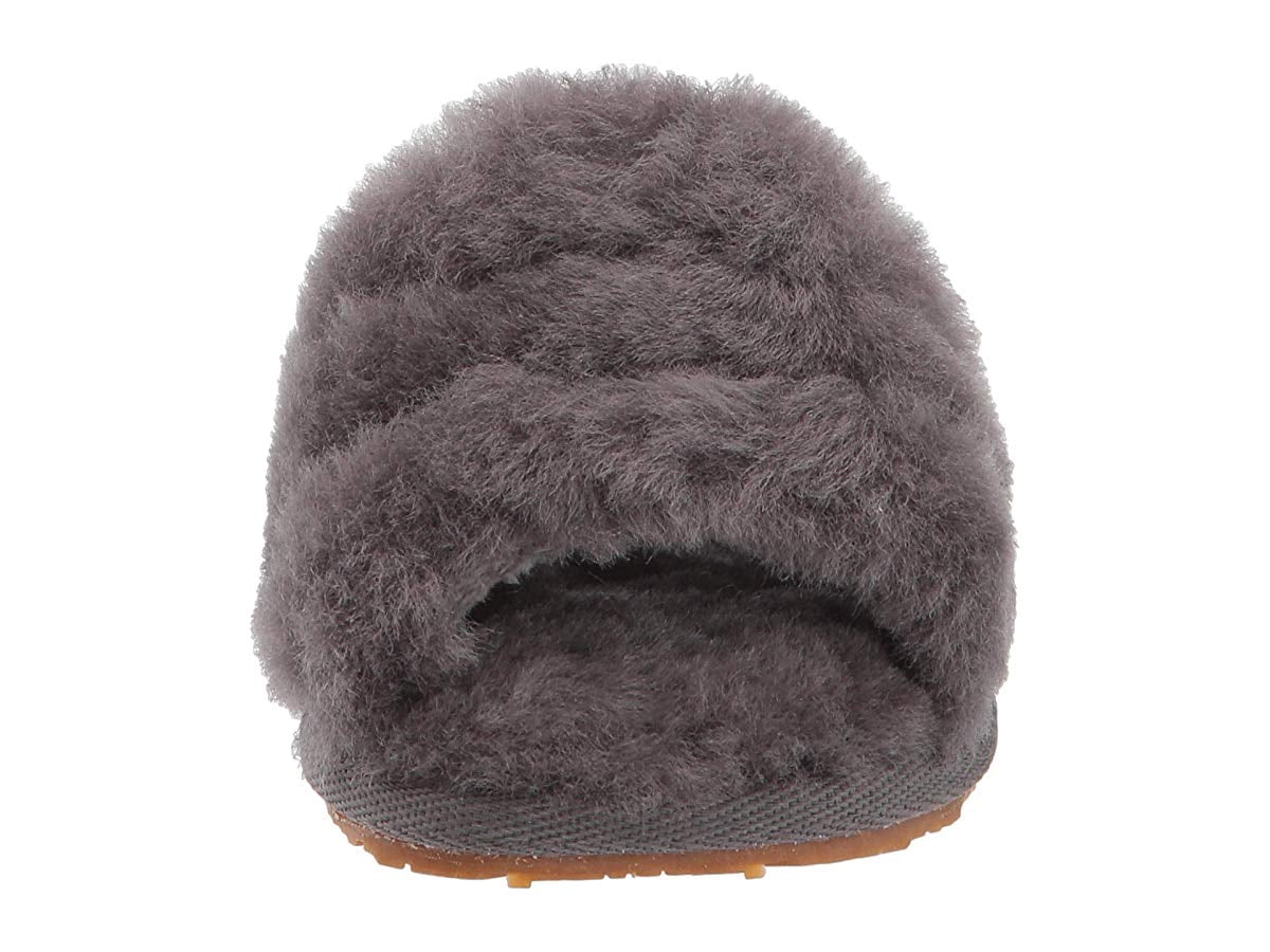 Infant UGG Fluff Yeah Slide Charcoal (1098577I-CHRC) - 3
